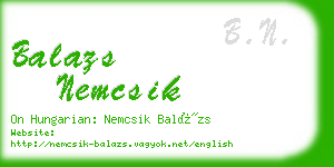 balazs nemcsik business card